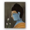 Floral-Aqua-Buddha-Canvas-Painting-1